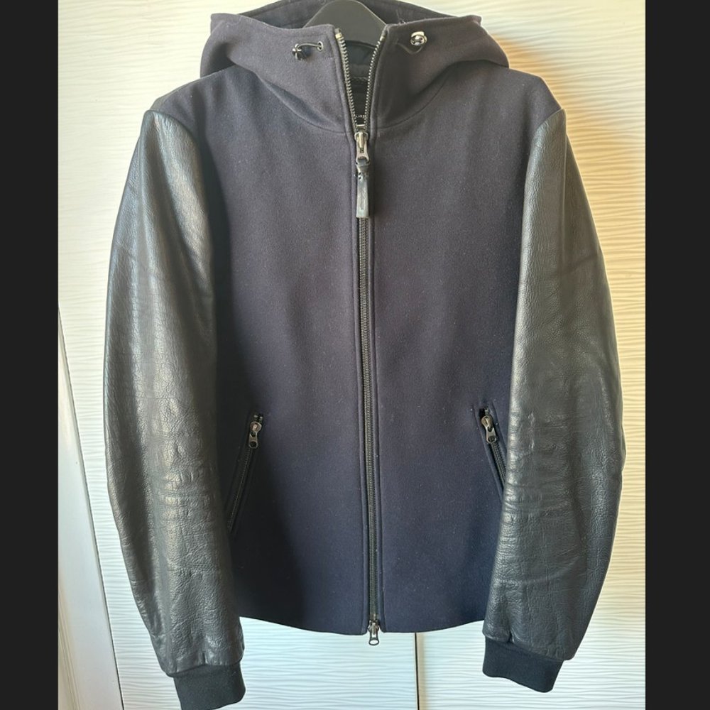 Mackage Mixed Media Wool, Leather, and Down Jacket